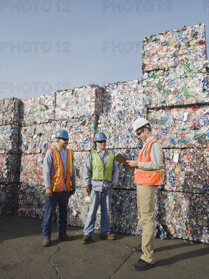 Workers at recycling plant. Photo. Erik Isakson