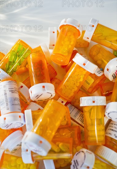 Bottles of prescription medication.