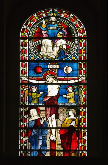 Stained glass window in Christ Church Cathedral.