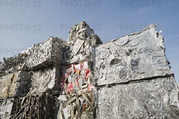 Stacks of recycled metal. Photo. Erik Isakson