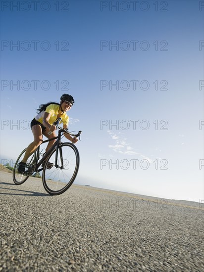 Cyclist road riding.