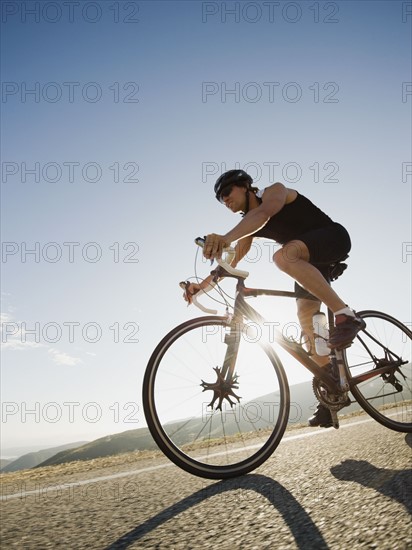 Cyclist road riding. Photo. Erik Isakson