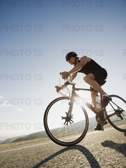 Cyclist road riding.