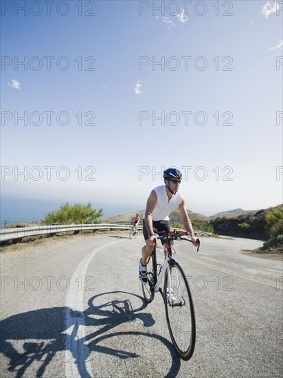 Cyclists road riding in Malibu.