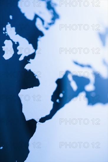 Globe depicting Europe.