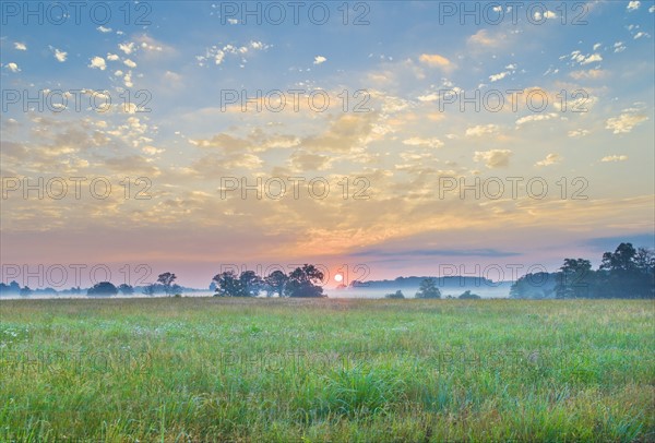 Sunset over Gettysburg National Military Park.