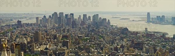 Aerial view of Lower Manhattan.