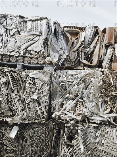 Stacks of recycled metal. Photo. Erik Isakson