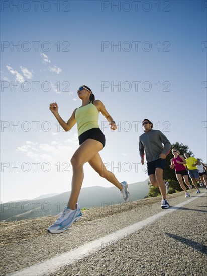 Runners on a road in Malibu. Photo. Erik Isakson