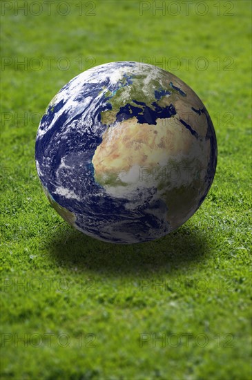 Globe on lawn. Photo. Antonio M. Rosario