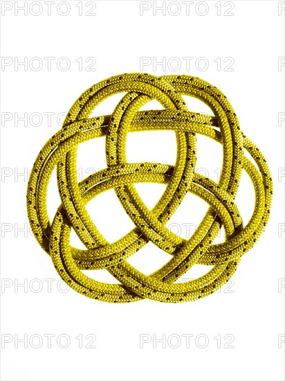 Yellow rope looped together. Photo : David Arky