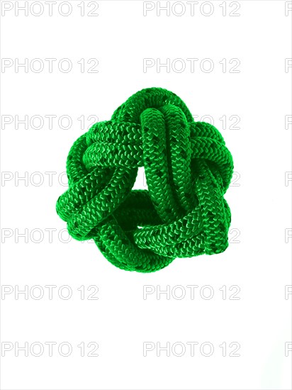 Ball of green rope. Photo. David Arky