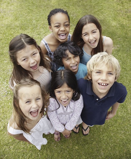 Group of excited children. Photo. momentimages