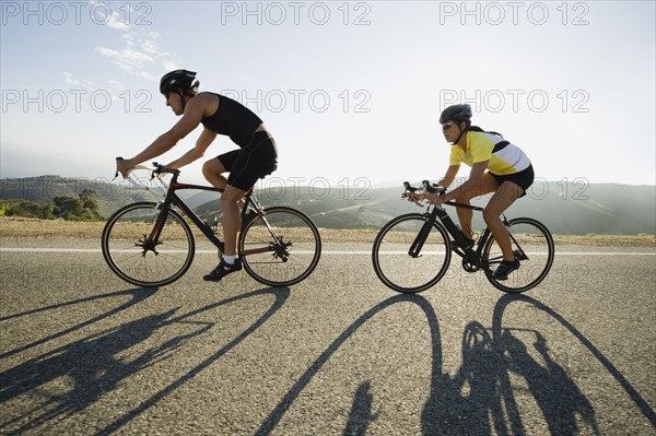 Cyclists road riding in Malibu.