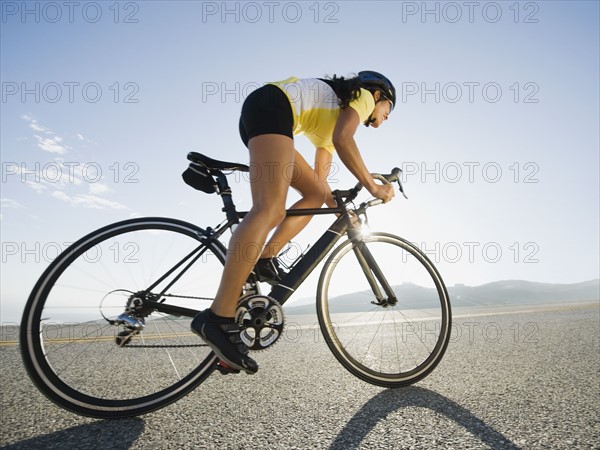 Cyclist road riding.