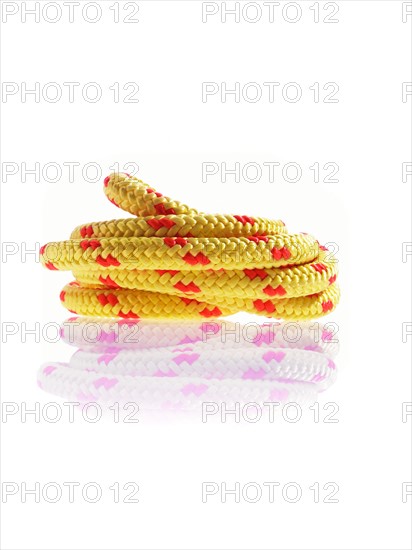 Yellow and orange rope. Photo. David Arky