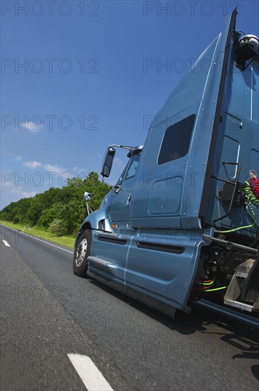 Transport truck on highway.