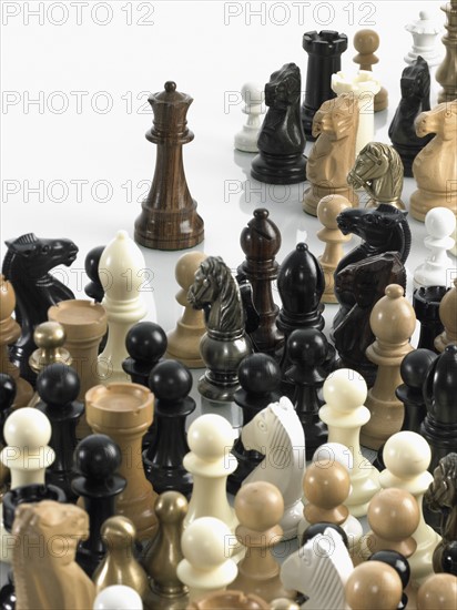 Queen with group of chess pieces. Photo : David Arky