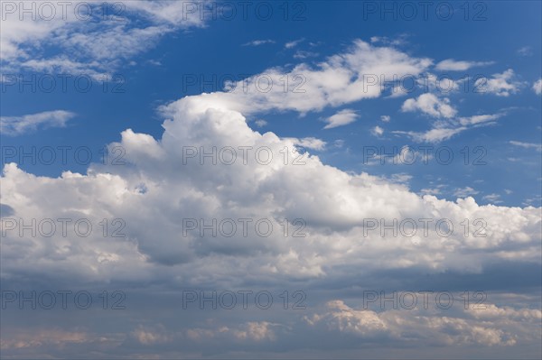 White clouds on blue sky.