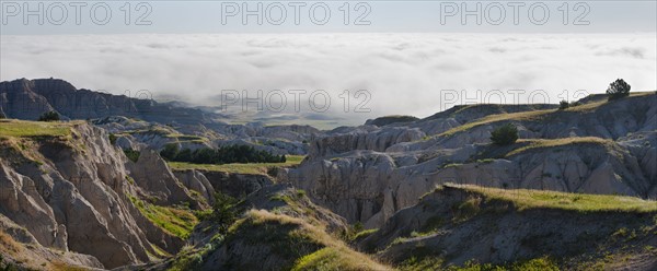 USA, South Dakota, Mountains in Badlands National Park.