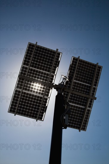 Solar panels against clear sky. Photo : Johannes Kroemer