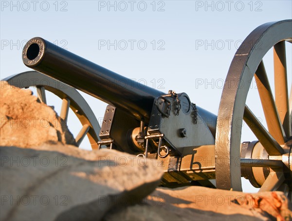 USA, Pennsylvania, Gettysburg, Cemetery Ridge, cannon. Photo : Chris Grill