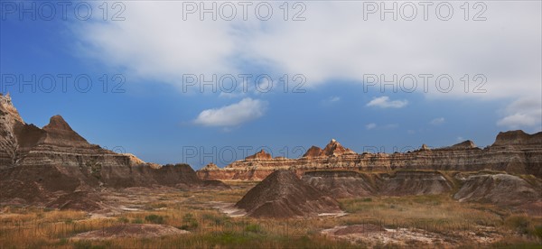 USA, South Dakota, Mountains in Badlands National Park.