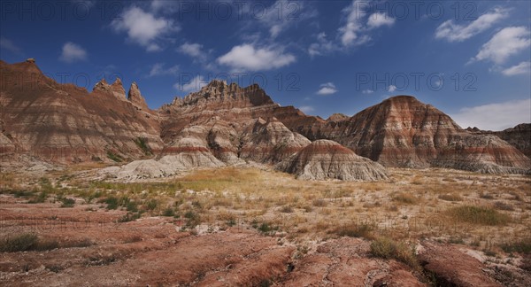 USA, South Dakota, Mountains in Badlands National Park.