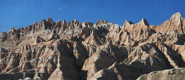 USA, South Dakota, Mountains in Badlands National Park.