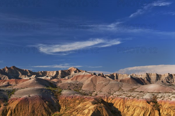 USA, South Dakota, Mountains in Badlands National Park.