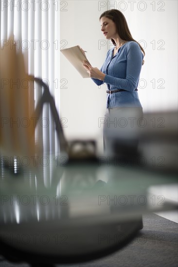 Woman in office.