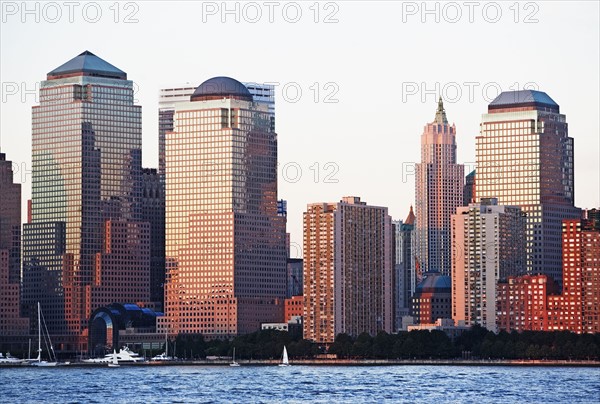 USA, New York State, New York City, World Financial Center at sunset. Photo : fotog