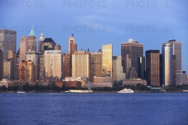 USA, New York State, New York City, View of Hudson River and Battery Park. Photo : fotog