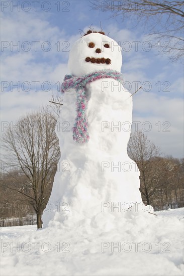 Snowman in park. Photo : Johannes Kroemer