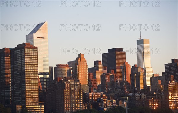 USA, New York State, New York City, Manhattan skyline with Citigroup Center in sunlight. Photo : fotog