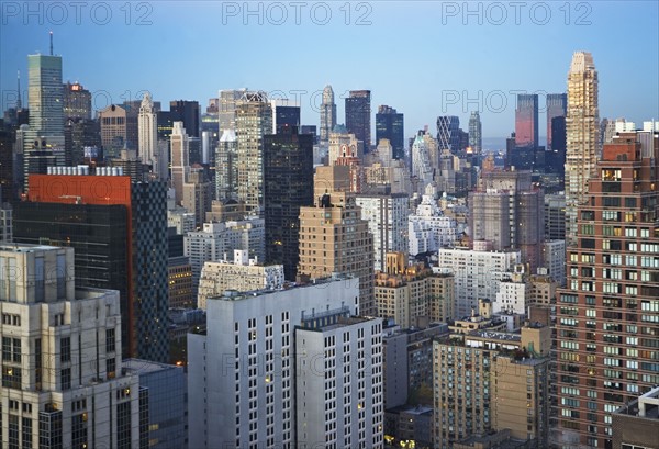 USA, New York City, Manhattan skyline. Photo : fotog