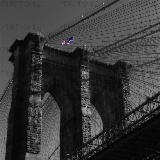 USA, New York, New York City, Brooklyn Bridge.