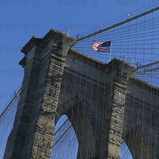 USA, New York, New York City, Brooklyn Bridge.