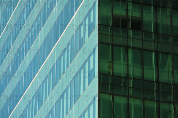 USA, New York, New York City, Windows of office block.