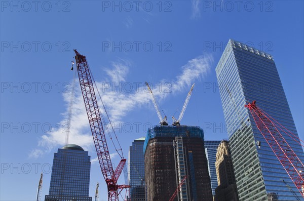 USA, New York, New York City, Construction site of World Trade Center.