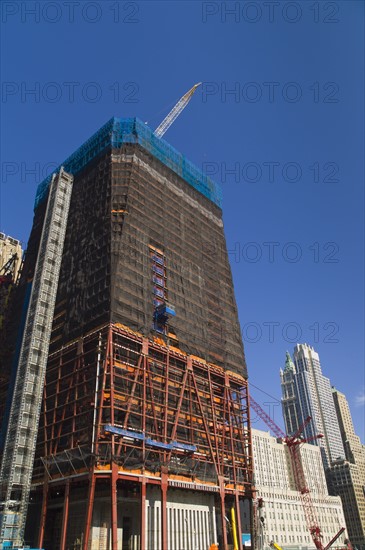 USA, New York, New York City, Construction site of World Trade Center.