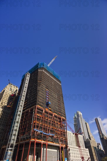 USA, New York, New York City, Construction site of World Trade Center.