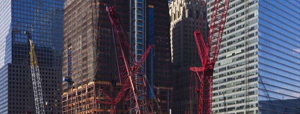 USA, New York, New York City, Construction site of World Trade Center.