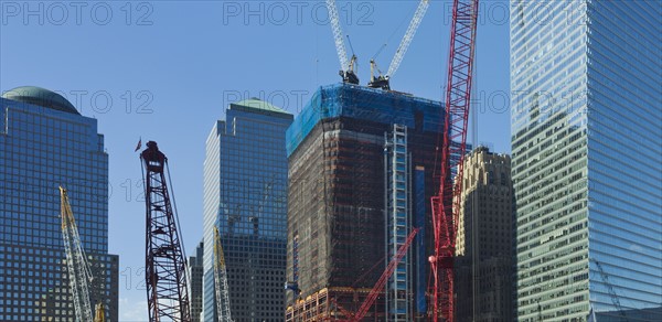 USA, New York, New York City, Construction site of World Trade Center.