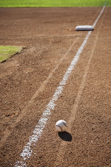 USA, California, Ladera Ranch, baseball diamond.