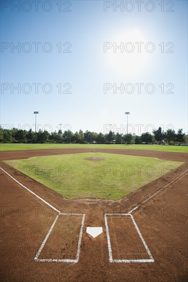 USA, California, Ladera Ranch, baseball diamond.