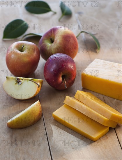 Cheese and apples.