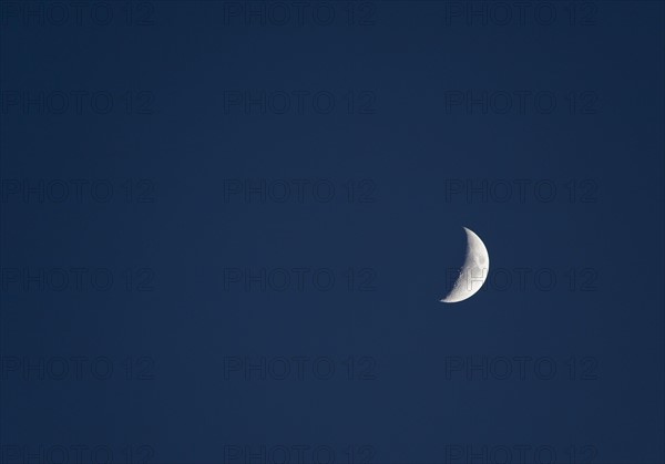 Half moon on sky.