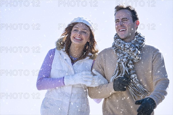 USA, New Jersey, Jersey City, Portrait of young couple.