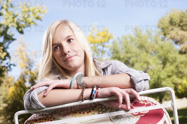 USA, Utah, portrait of teenage girl (16-17). Photo : Tim Pannell